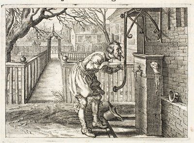 冷冻的舌头，来自&39;Zinne工作的Emblemata&39;的插图由Johannes de Brune（1589-1658），Jan Jacobs Schipper，阿姆斯特丹，1661 作者 阿德里亚恩·彼得森·范德文纳